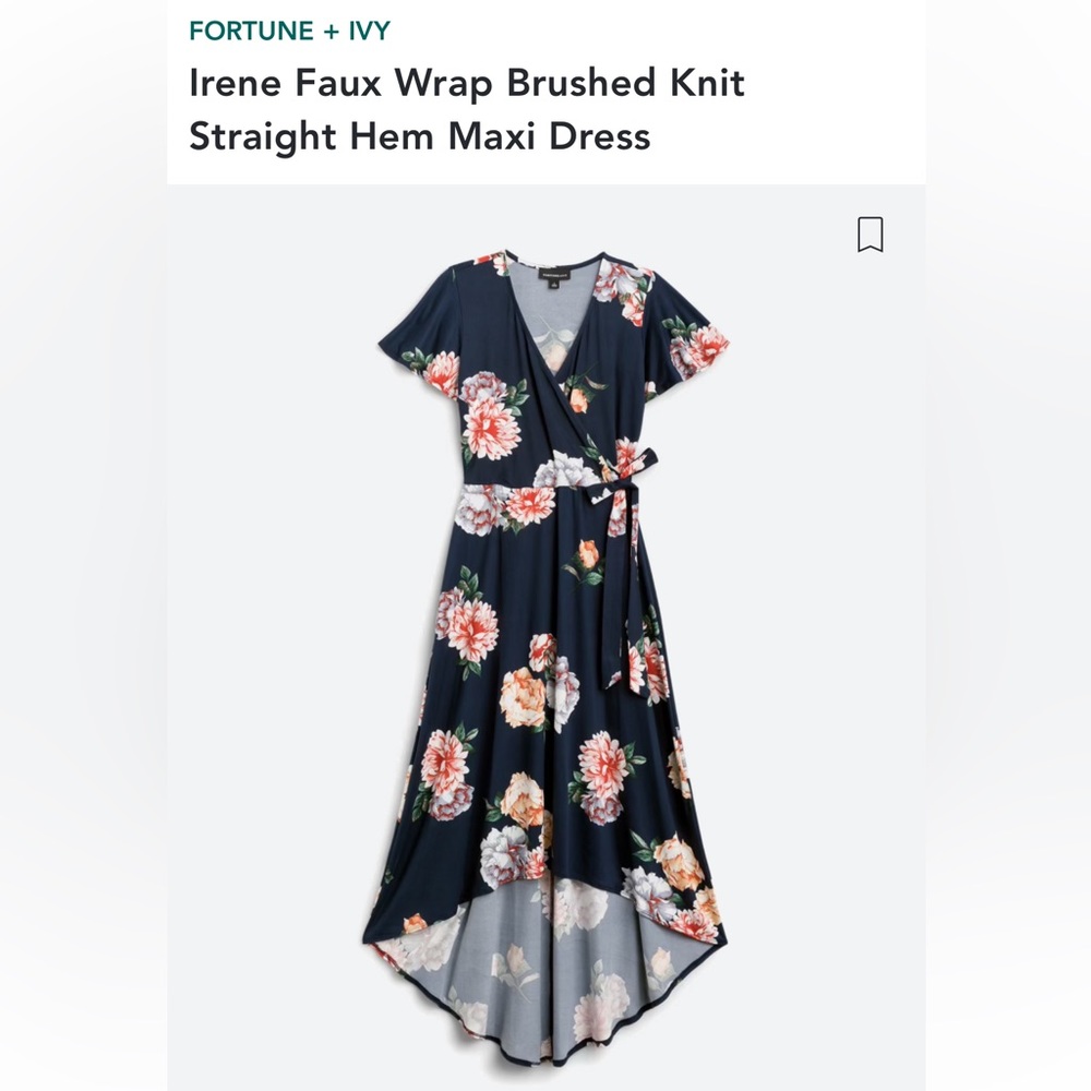High low wrap dress